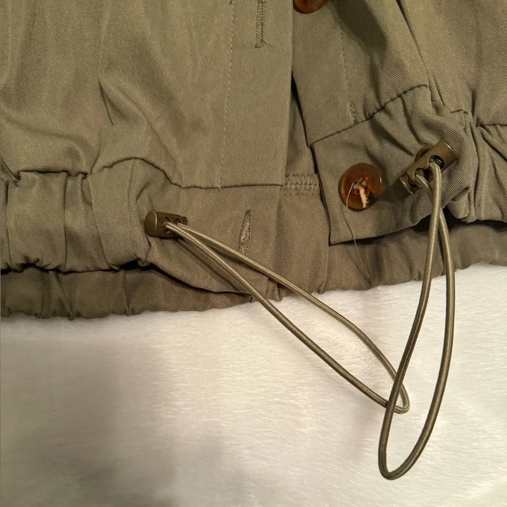 Olive Green Women's Utility Jacket - Picture 7 of 9